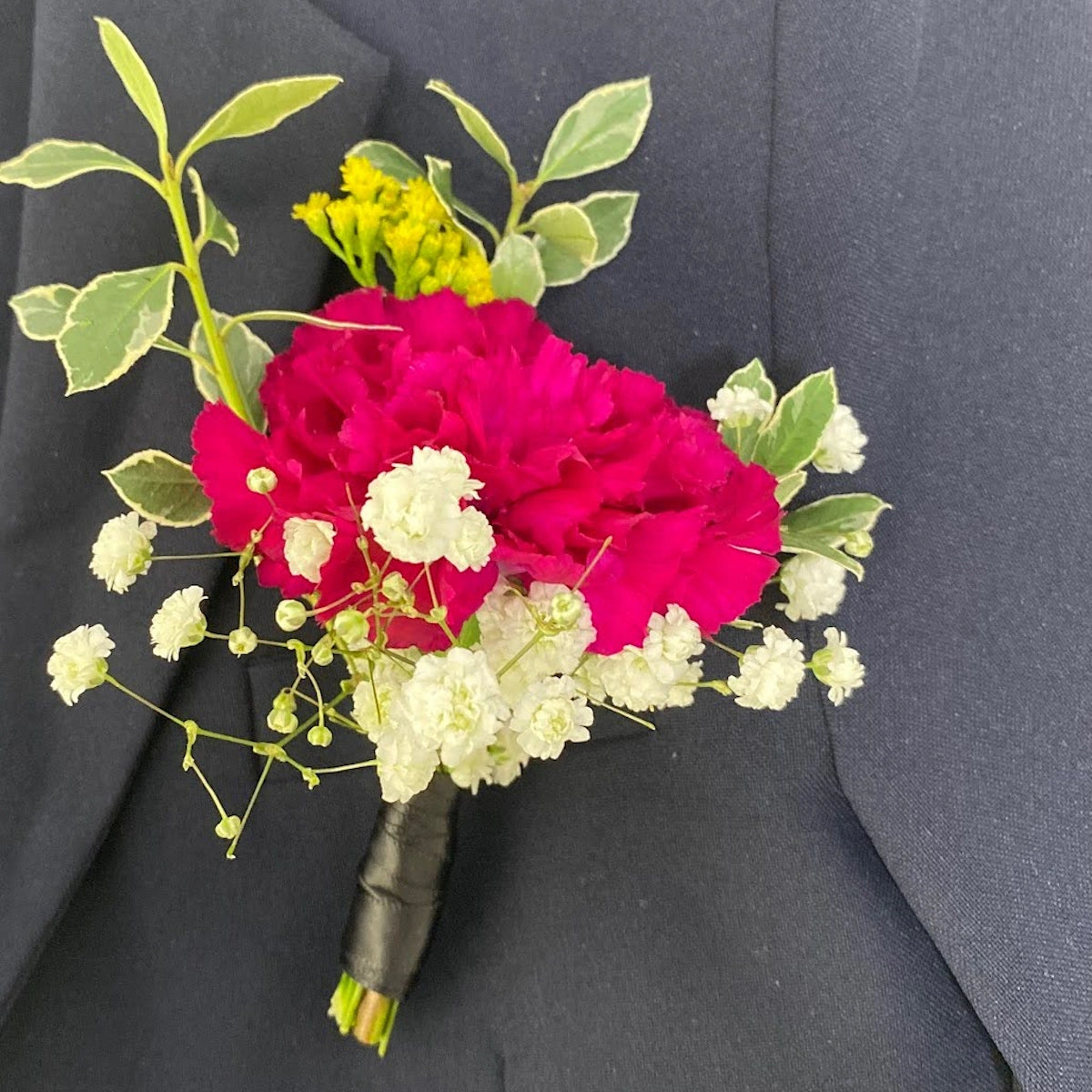 Crimson Charm Boutonniere